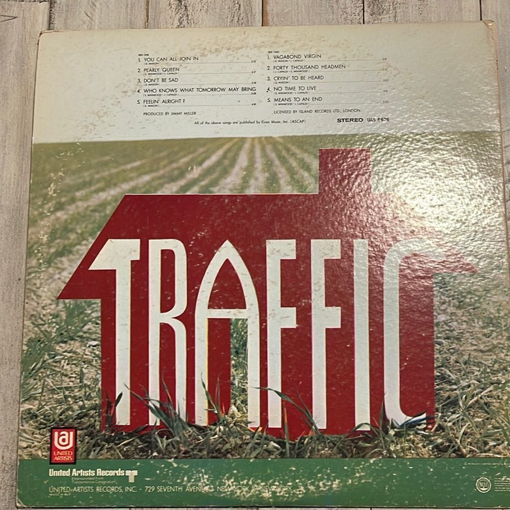 Traffic 1968 Vinyl Record 